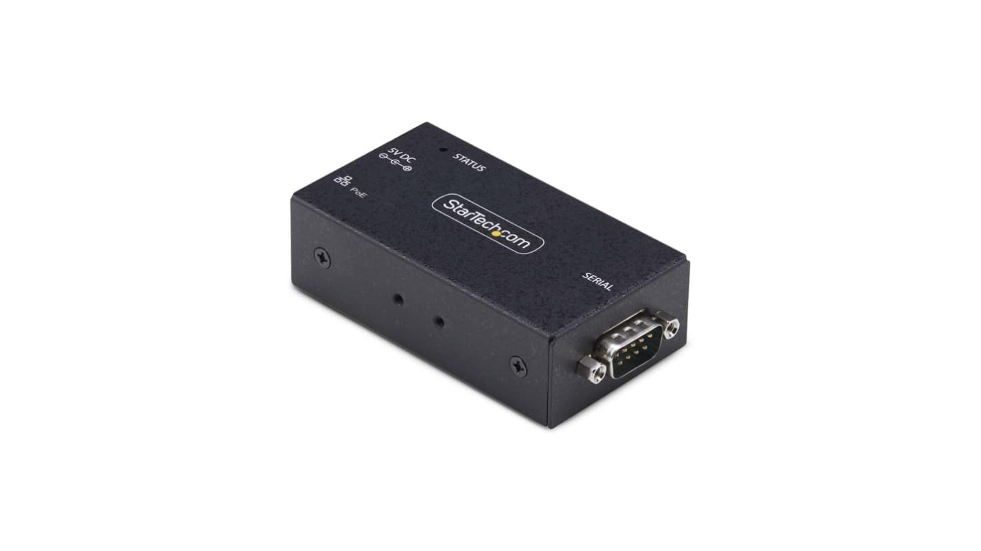 StarTech.com Serial Device Server, 1 Ethernet Port, 1 Serial Port, Serial Interface, 921.6kbps Baud Rate