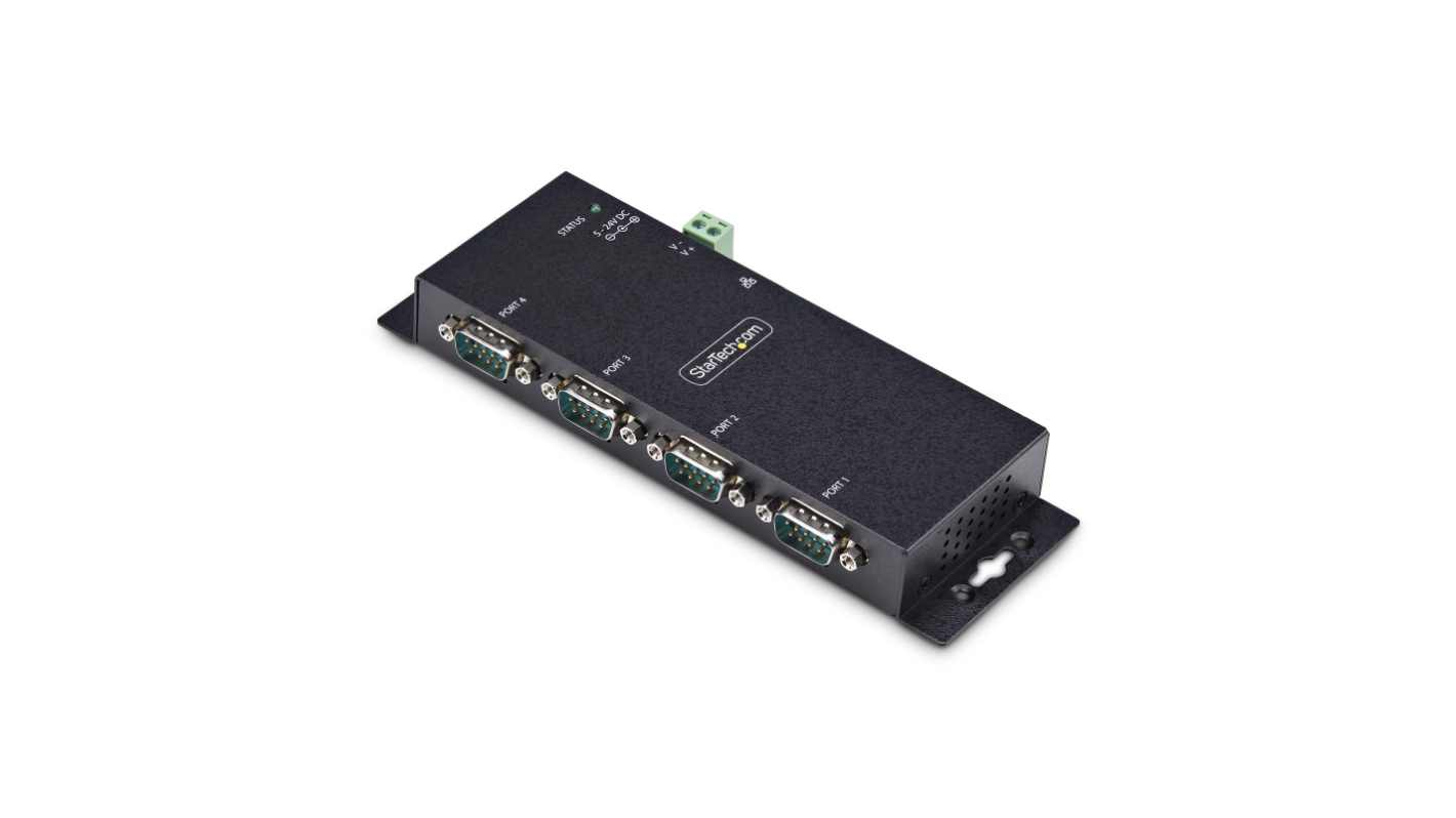 StarTech.com Serial Device Server, 1 Ethernet Port, 4 Serial Port, Serial Interface, 921.6kbps Baud Rate
