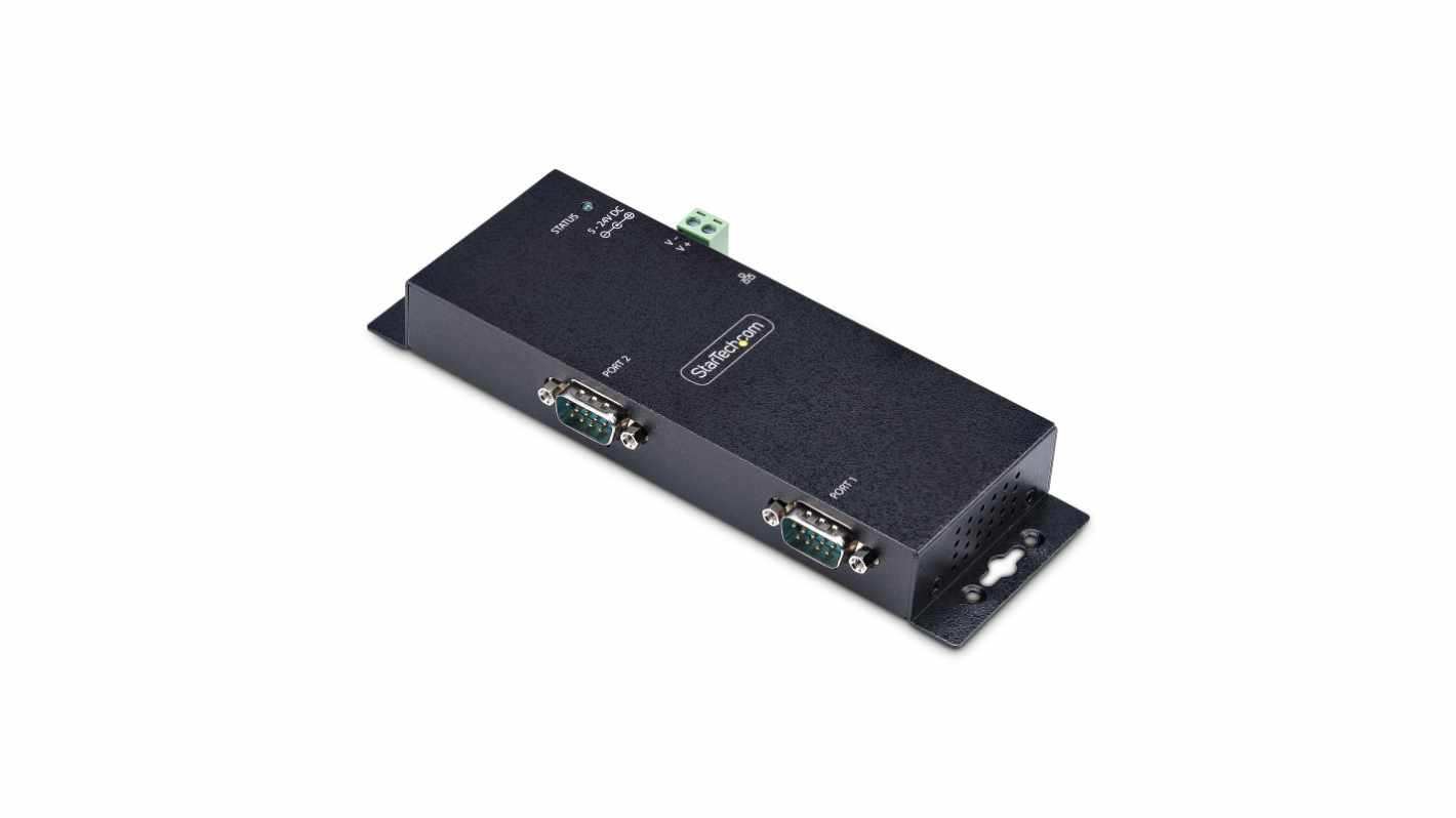 StarTech.com Serial Device Server, 1 Ethernet Port, 2 Serial Port, Serial Interface, 921.6kbps Baud Rate
