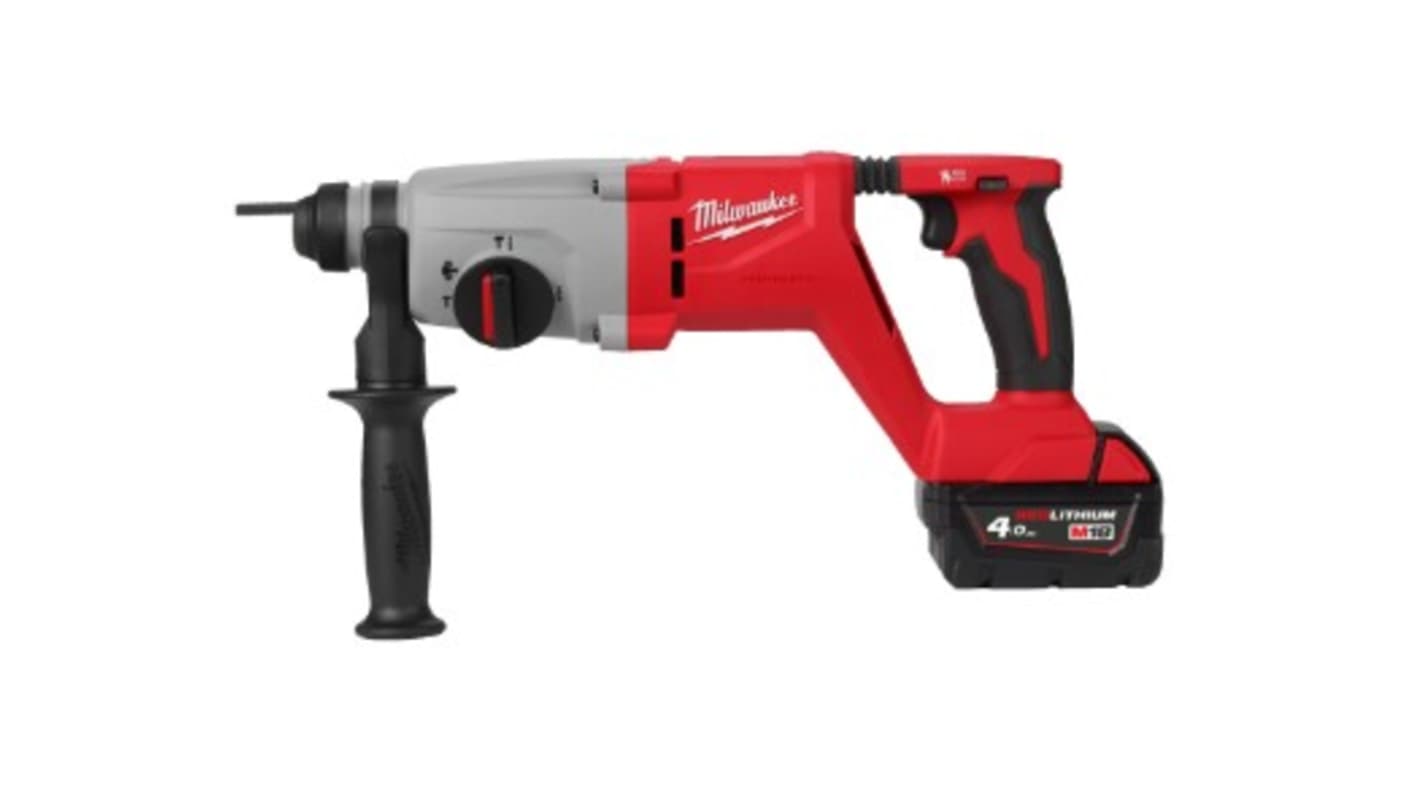 Milwaukee M18 SDS Plus 18V Cordless Hammer Drill Li-Ion, Cordless