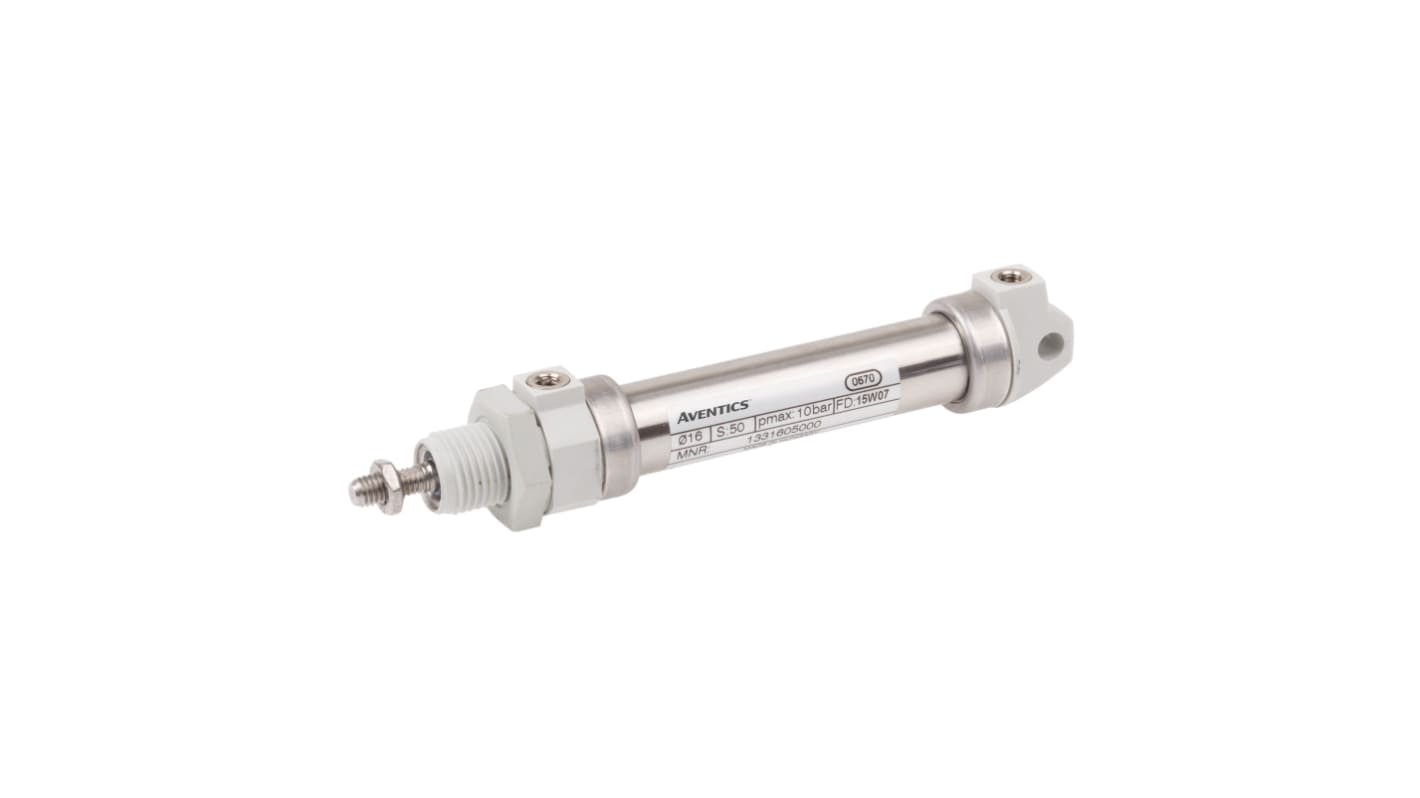 EMERSON – AVENTICS Pneumatic Cylinder - 1321608000, 16mm Bore, 80mm Stroke, ICM Series, Double Acting