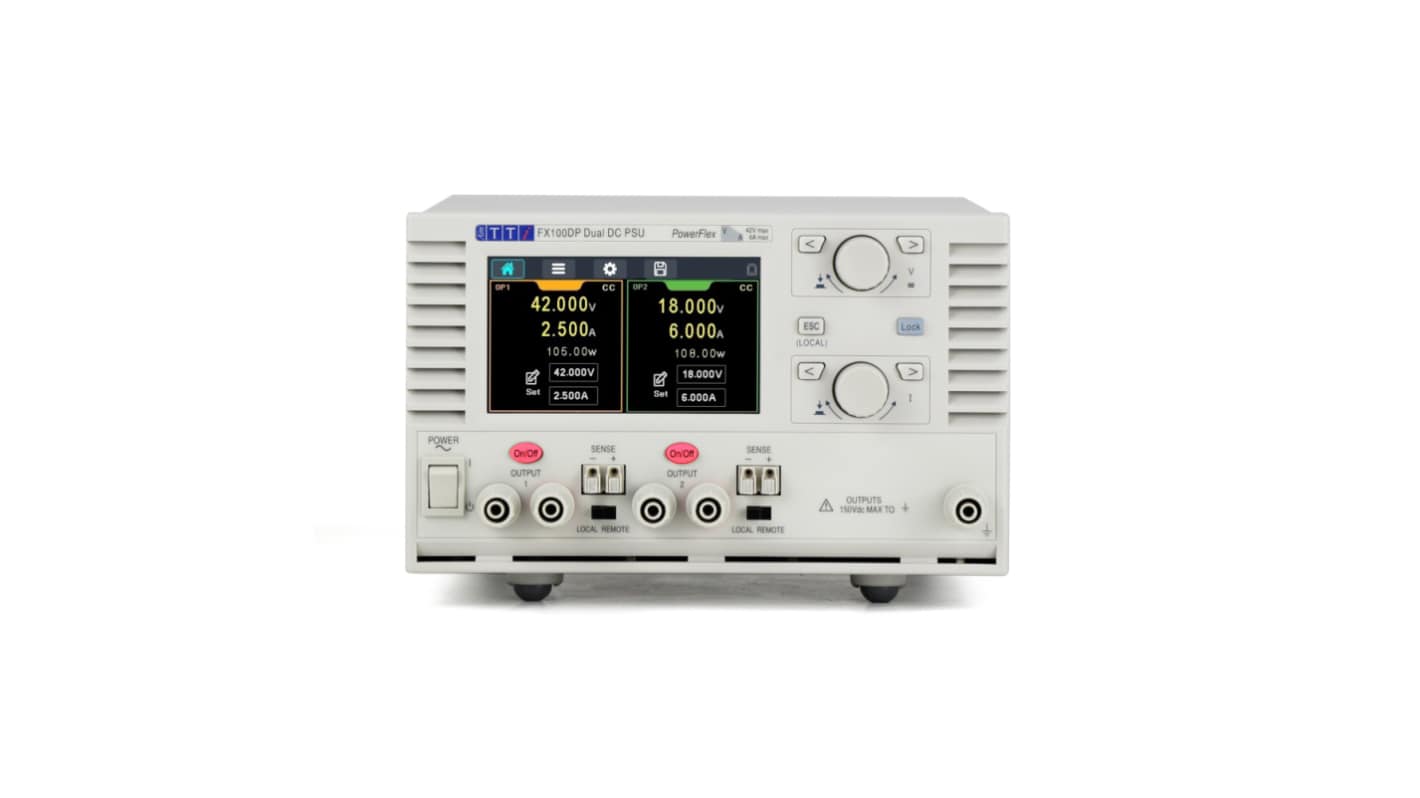 Aim-TTi FX Series Digital Laboratory Power Supply, 0 → 42V, 1 → 6000mA, 3-Output, 210W