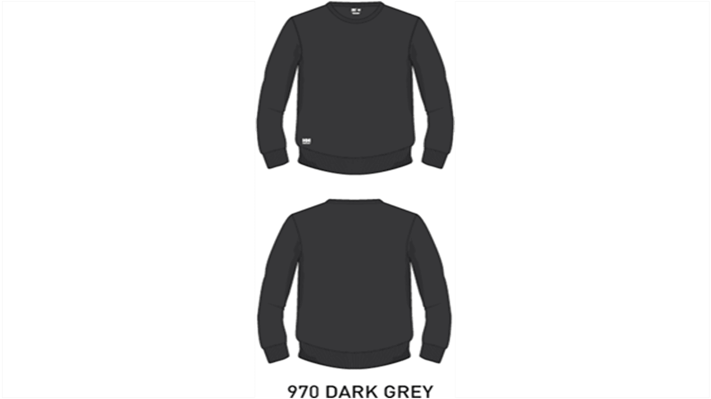 Helly Hansen 79324 Grey Cotton, Polyester Men Sweat Shirt XXXL
