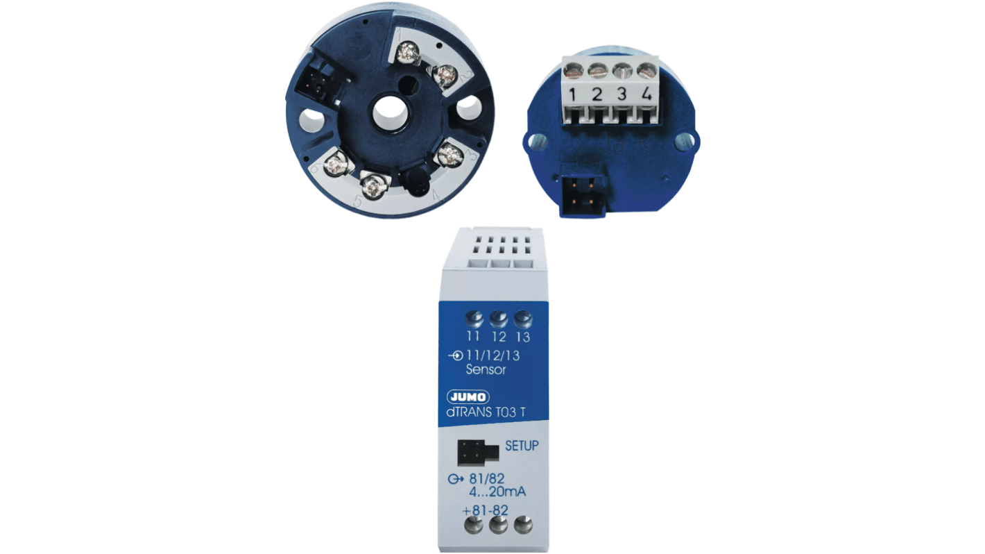 Jumo 707030 Temperature Transmitter Analog Input, 7.5 → 30 V dc