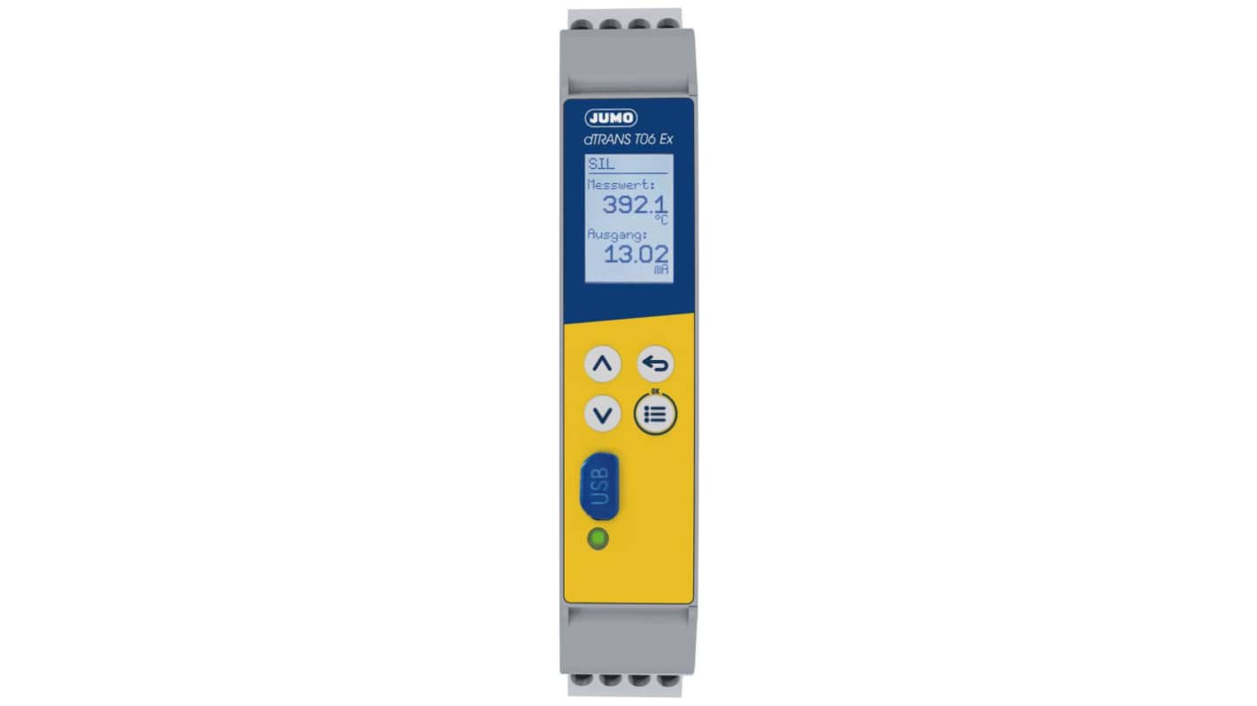 Jumo 707075 Temperature Transmitter Analog Input, 24 V dc