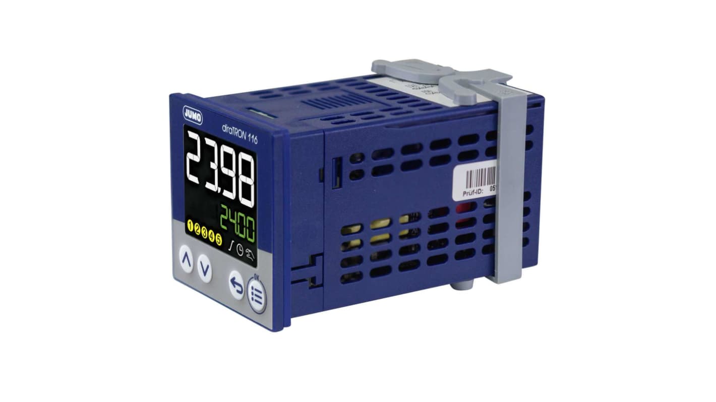 Jumo 702111 Panel Mount Controller, 22 x 89mm 3 Input Relay, 20 → 30 V ac/dc Supply Voltage Controller