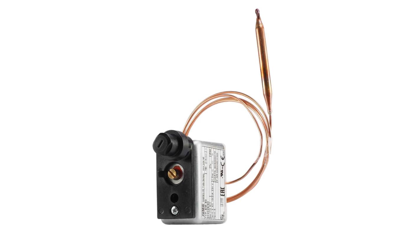 Jumo Capillary Thermostat, 110°C Max, Automatic Reset, Panel Mount