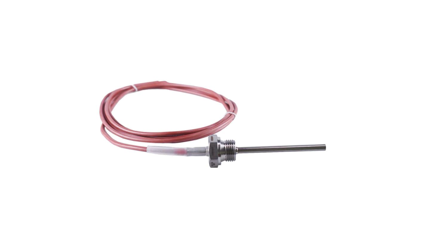 Jumo RTD Temperature Probe, 6mm Dia, 100mm Long, 3 Wire, G 1/2, Class B +200°C Max