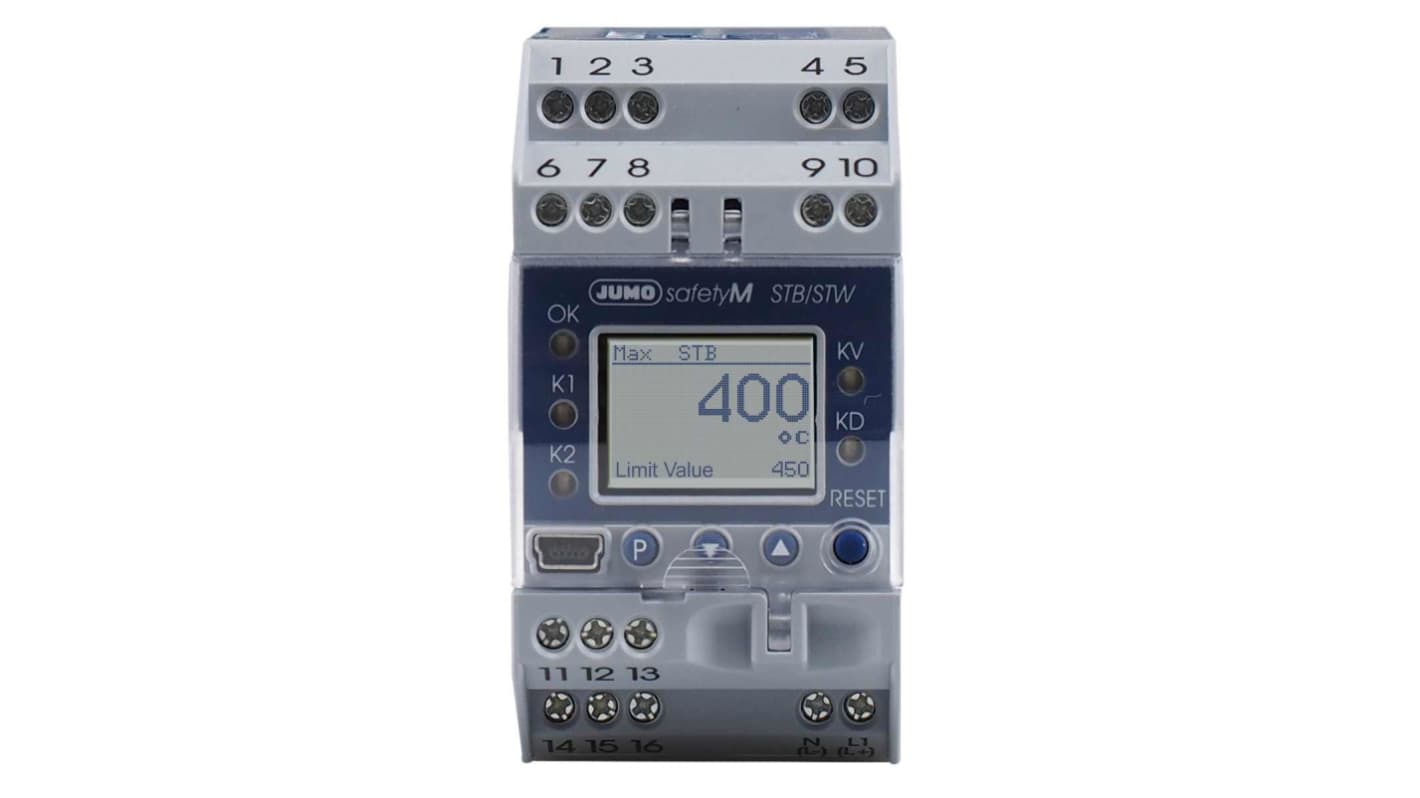 Jumo 701150 Controller 2 Input, 4 Output Analogue, 20 → 30 V ac/dc Supply Voltage Controller