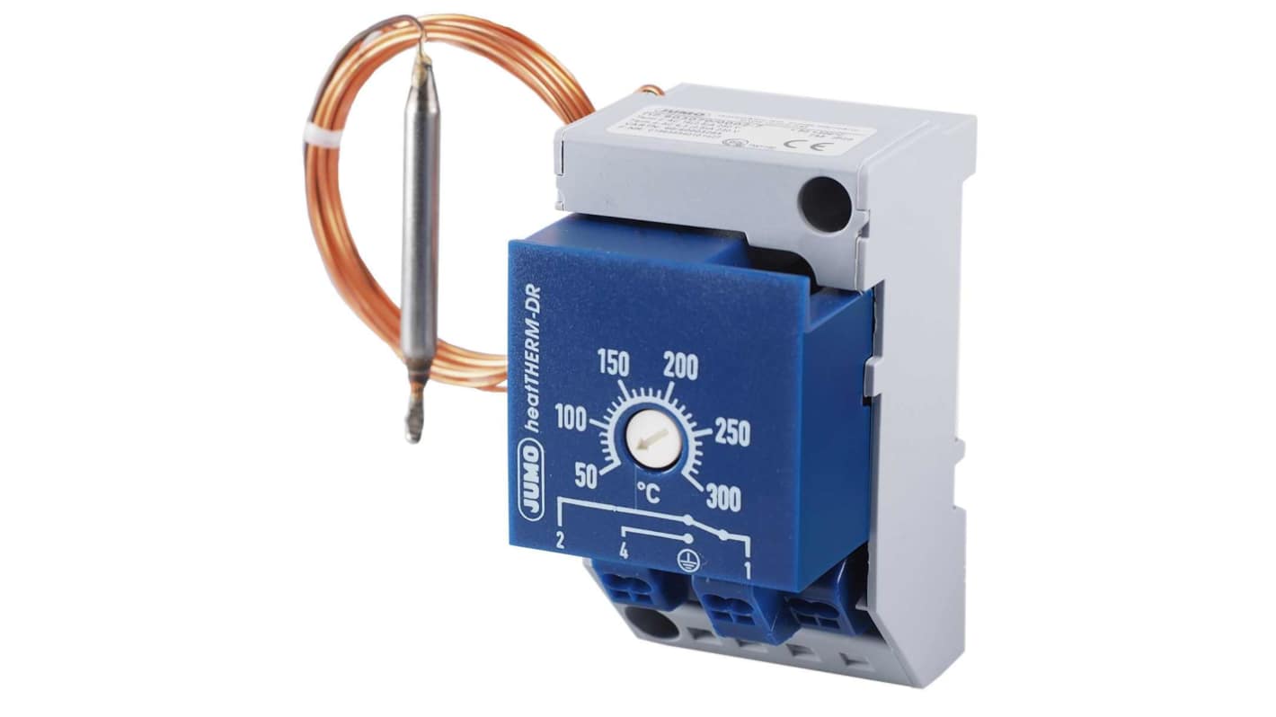 Jumo Capillary Thermostat, Automatic Reset, Surface Mount