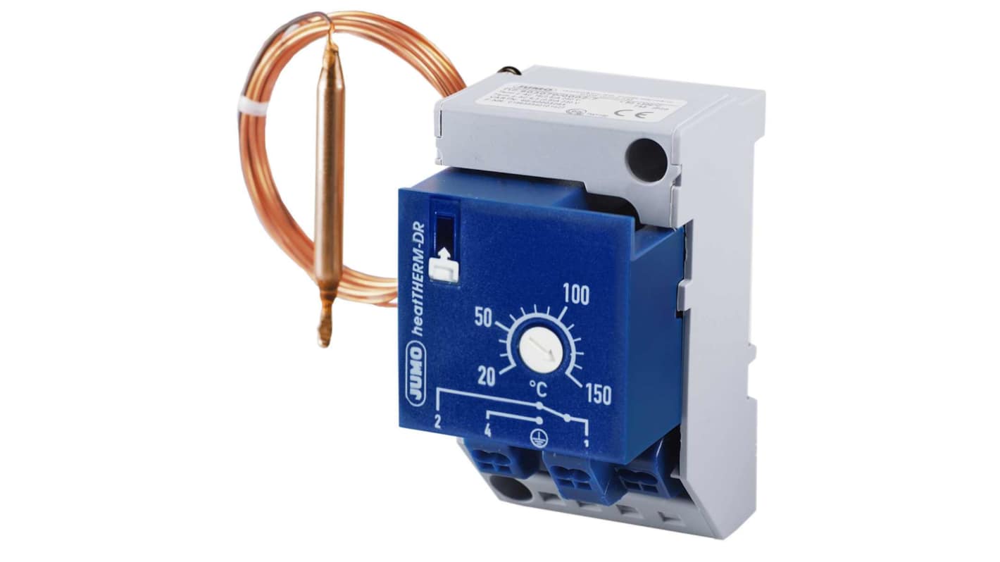 Jumo Capillary Thermostat, Automatic Reset, Surface Mount