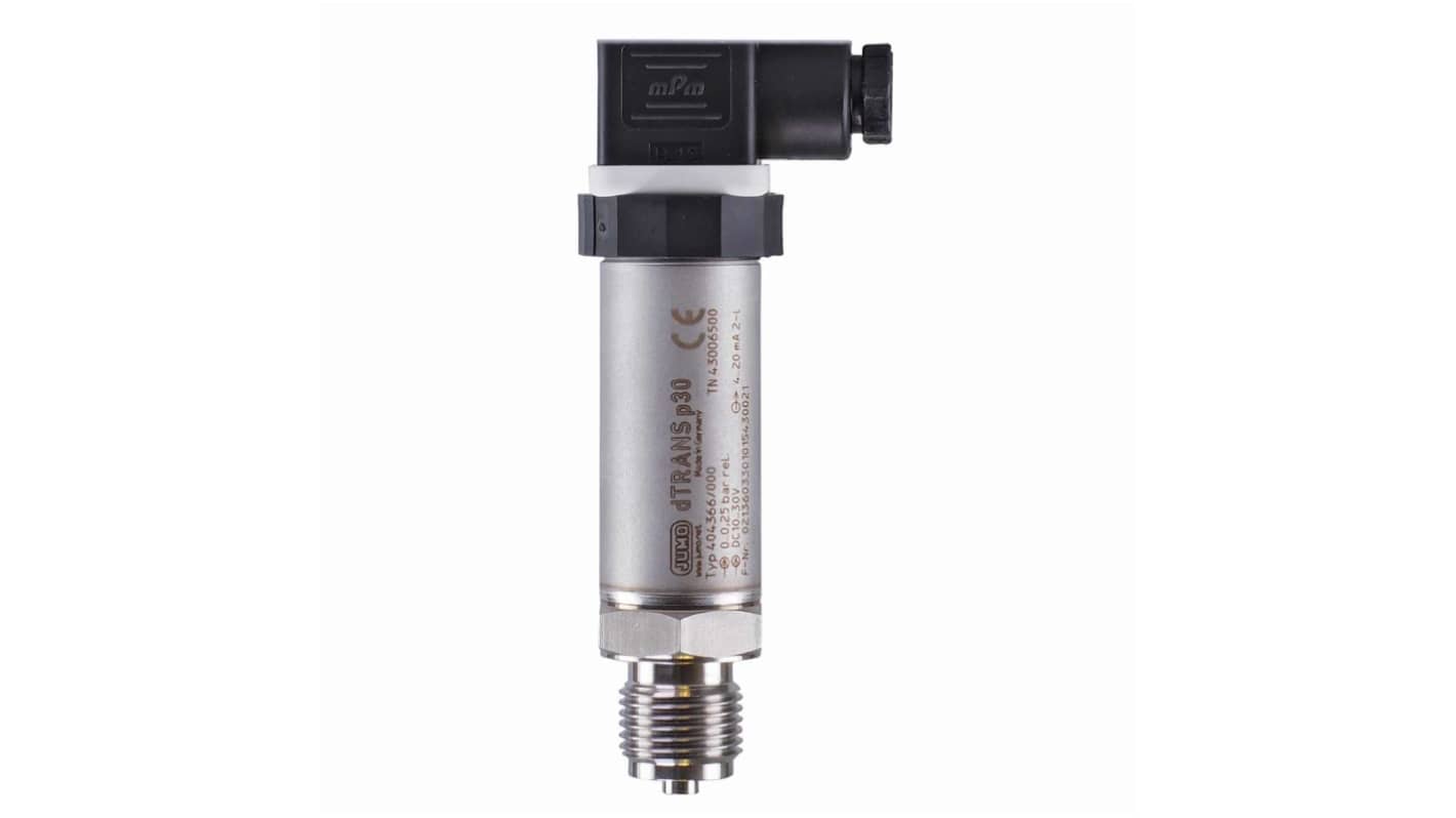 Jumo 404366 Series Pressure Transmitter, -1bar Min, 0bar Max, Analogue Output, Relative Reading
