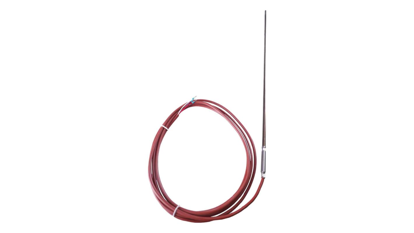 Jumo RTD Temperature Probe, 6mm Dia, 70mm Long, 3 Wire, Class B +600°C Max