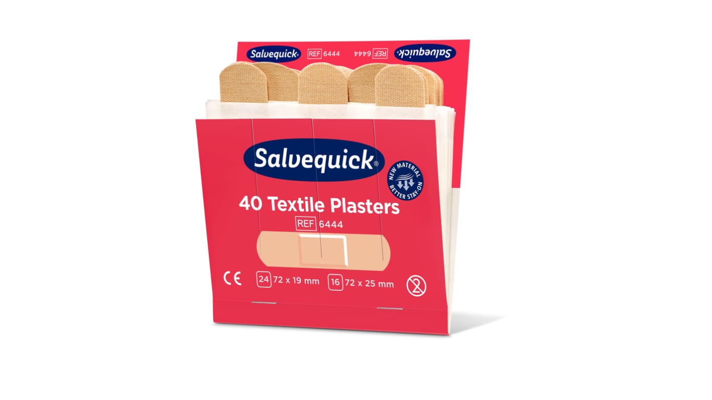 Cederroth Textile Beige Plasters Plaster (Complete Refill Set), 40Each Per Package 72mm