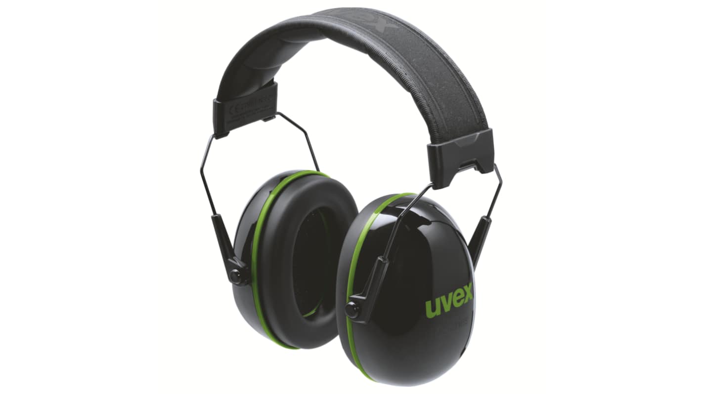 Uvex K10 Speak & Listen Ear Defender with Headband, 30dB, Black, Green