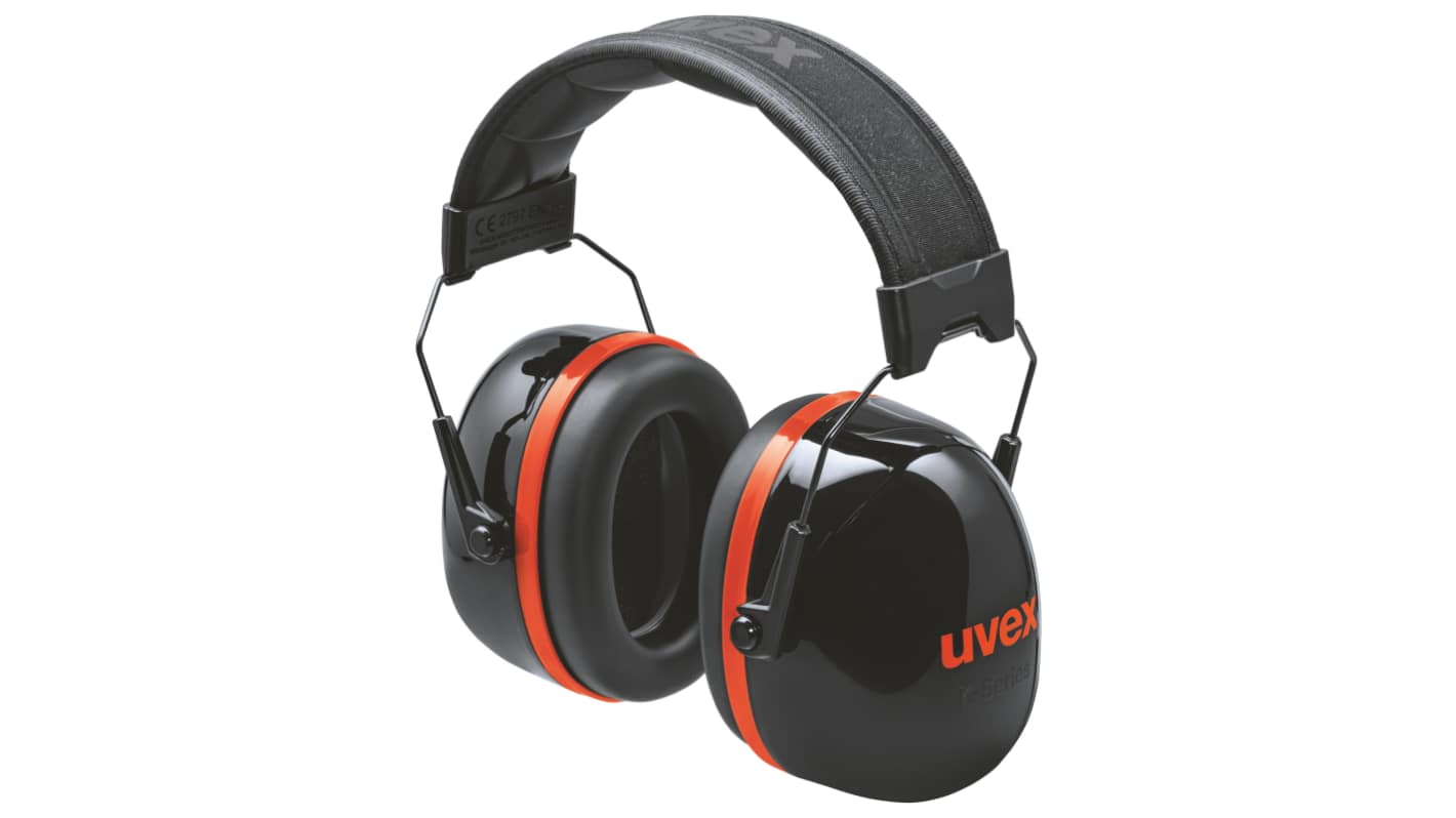 Uvex K30 Speak & Listen Ear Defender with Headband, 36dB, Black, Red
