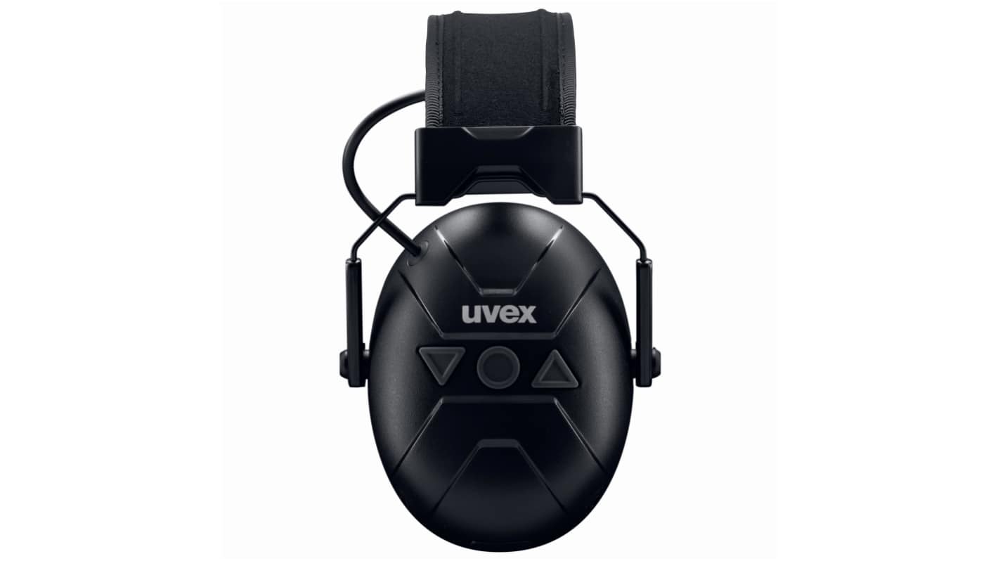 Uvex aXess one 3.5 mm Jack Plug Speak & Listen Ear Defender with Headband, 31dB, Black, Grey, Noise Cancelling