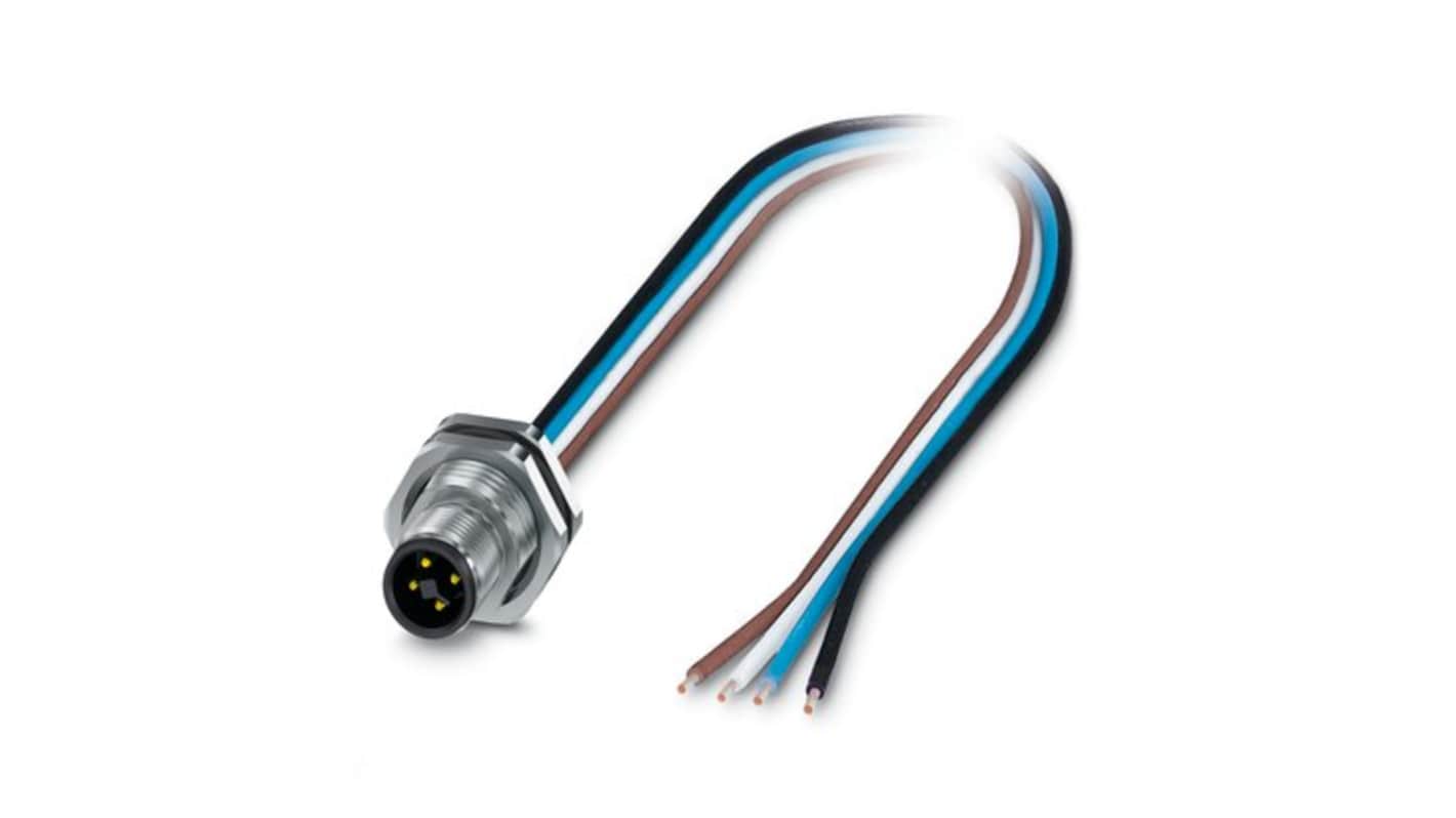 Phoenix Contact, SACC IP67 Silver Rear Mount 4 Industrial Power Plug, Rated At 12A, 63 V dc