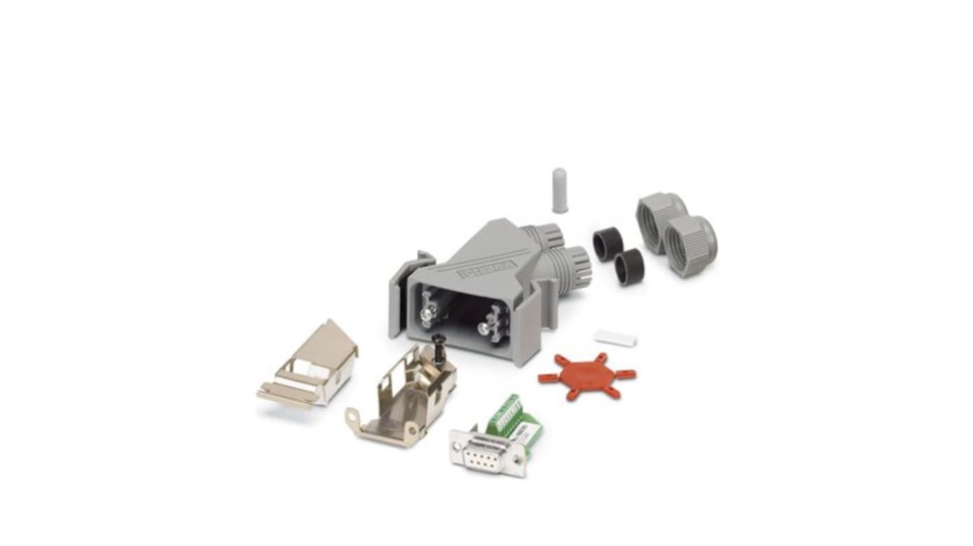 Phoenix Contact VS 9 Way Angled Cable Mount D-sub Connector Socket, with Screw