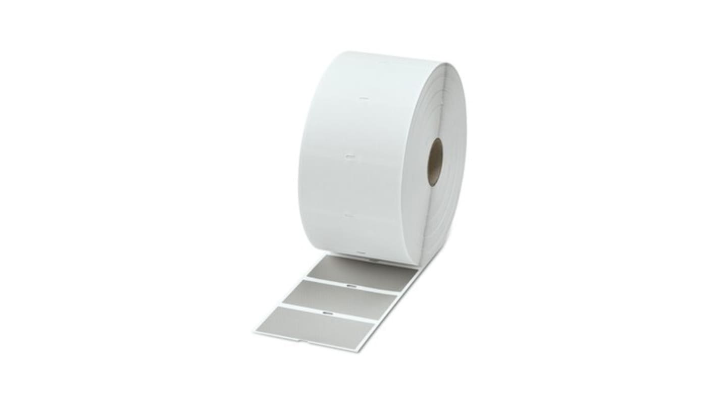 Phoenix Contact EML Silver Label, 100mm Width, 50mm Height, 3000Per Roll Qty