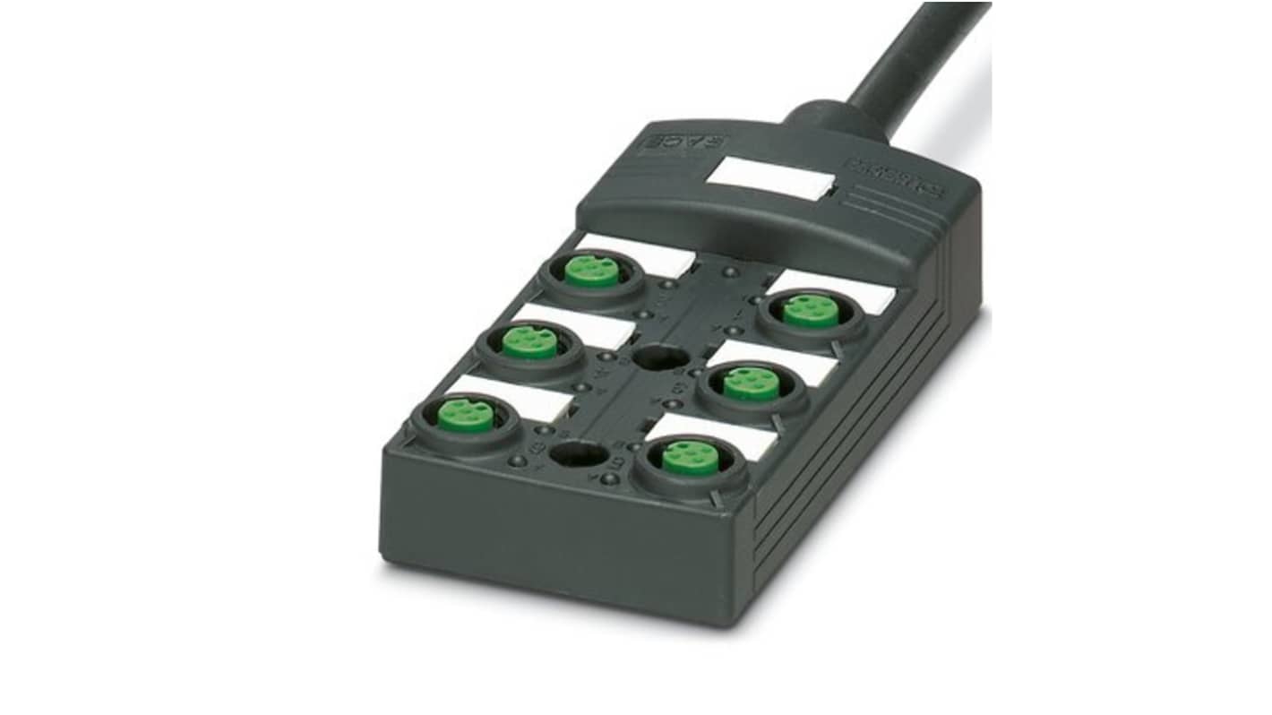 Phoenix Contact SACB Series Distribution Unit, M12, 10m cable, 4 way, 6 port