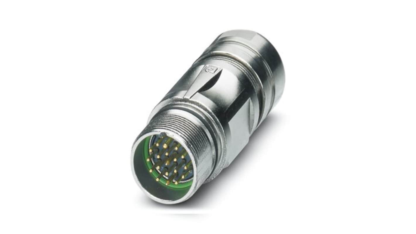 Phoenix Contact Circular Connector, 19 Contacts, Cable Mount, M23 Connector, Plug, Male, IP67, CA Series