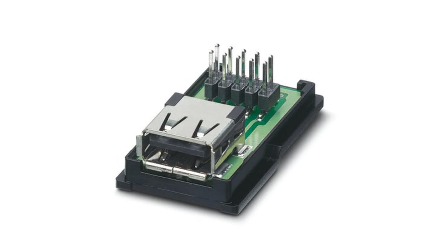 Phoenix Contact Horizontal, Panel Mount, Socket- 4 Port Type Type A USB A IP20 USB Connector