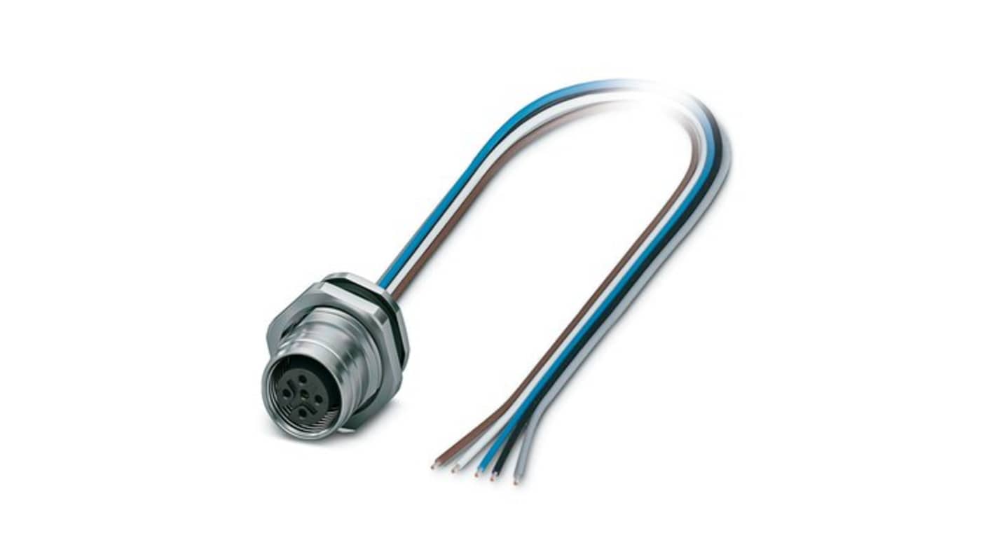 Phoenix Contact, SACC IP65, IP67 Silver Rear Mount 5 Industrial Power Socket, Rated At 4A, 60 V ac/dc