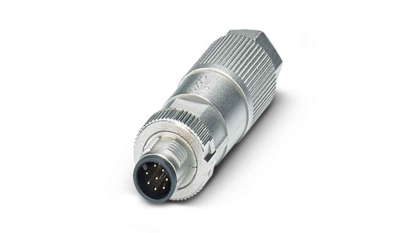 Phoenix Contact Circular Connector, 8 Contacts, Cable Mount, M12 Connector, Plug, Male, IP65, IP67, SACC Series