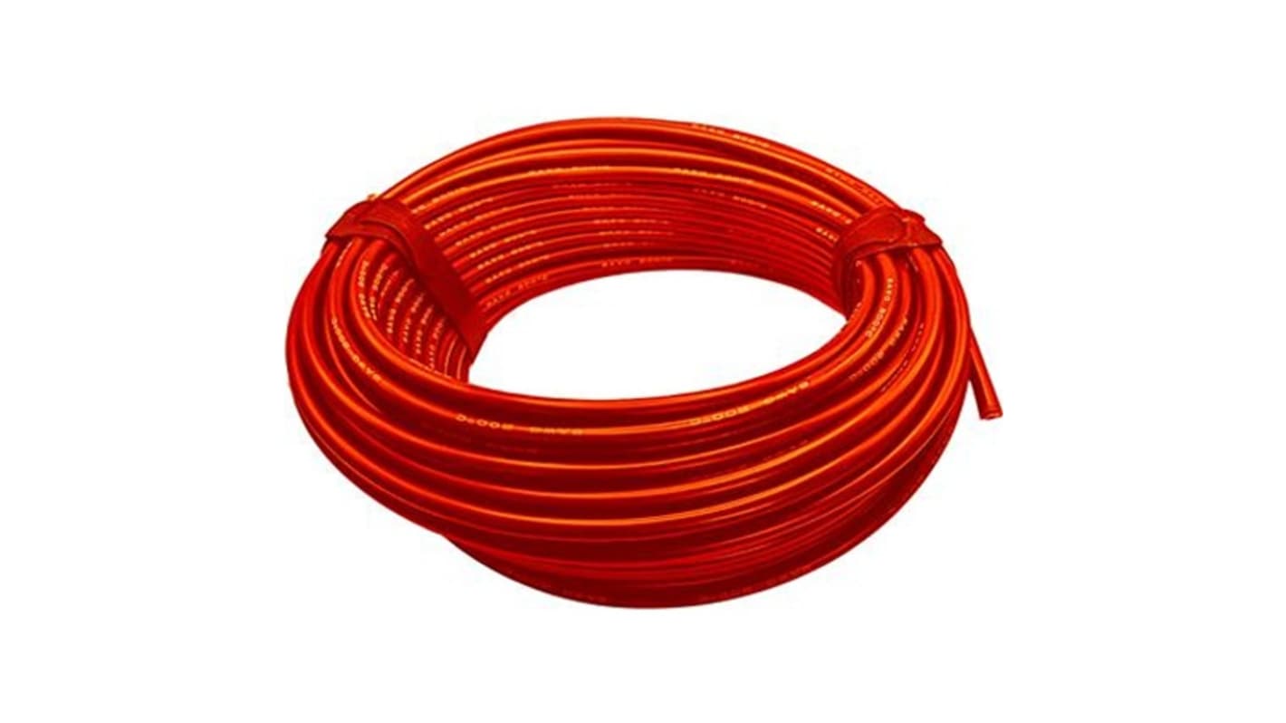 Mueller Electric WI-M-18 Series Red Test Lead Wire, 18 AWG, 413/0.05 mm, 100ft, Silicone Insulation, WI-M-18-100-2