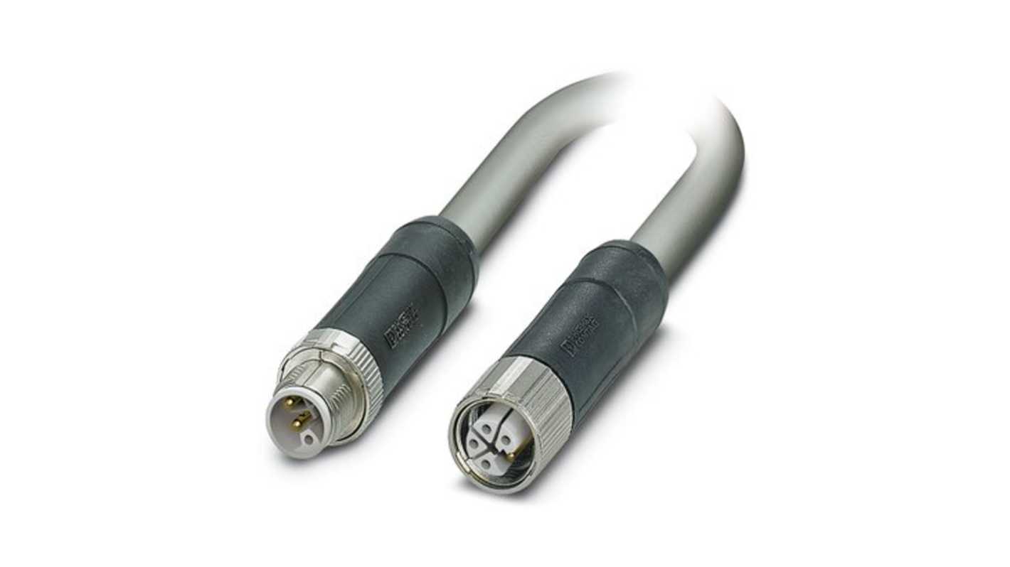 Phoenix Contact 14250, Shielded, 300mm 5 Core, Grey Polyurethane PUR Power Cable +80°C