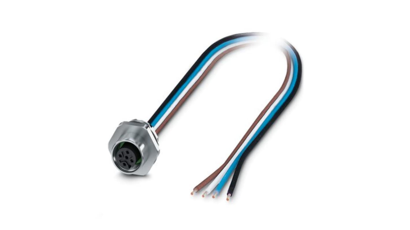 Phoenix Contact Circular Connector, 4 Contacts, Front Mount, M12 Connector, Socket, Female, IP65, IP67, SACC Series