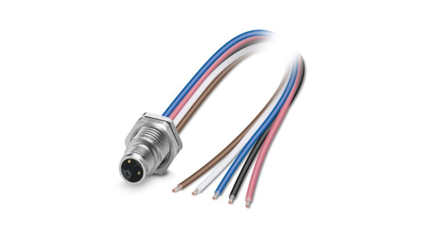 Phoenix Contact, 14152 IP65, IP67 Metal Rear Mount 5 Position Power Connector Plug, Rated At 16A, 63 V