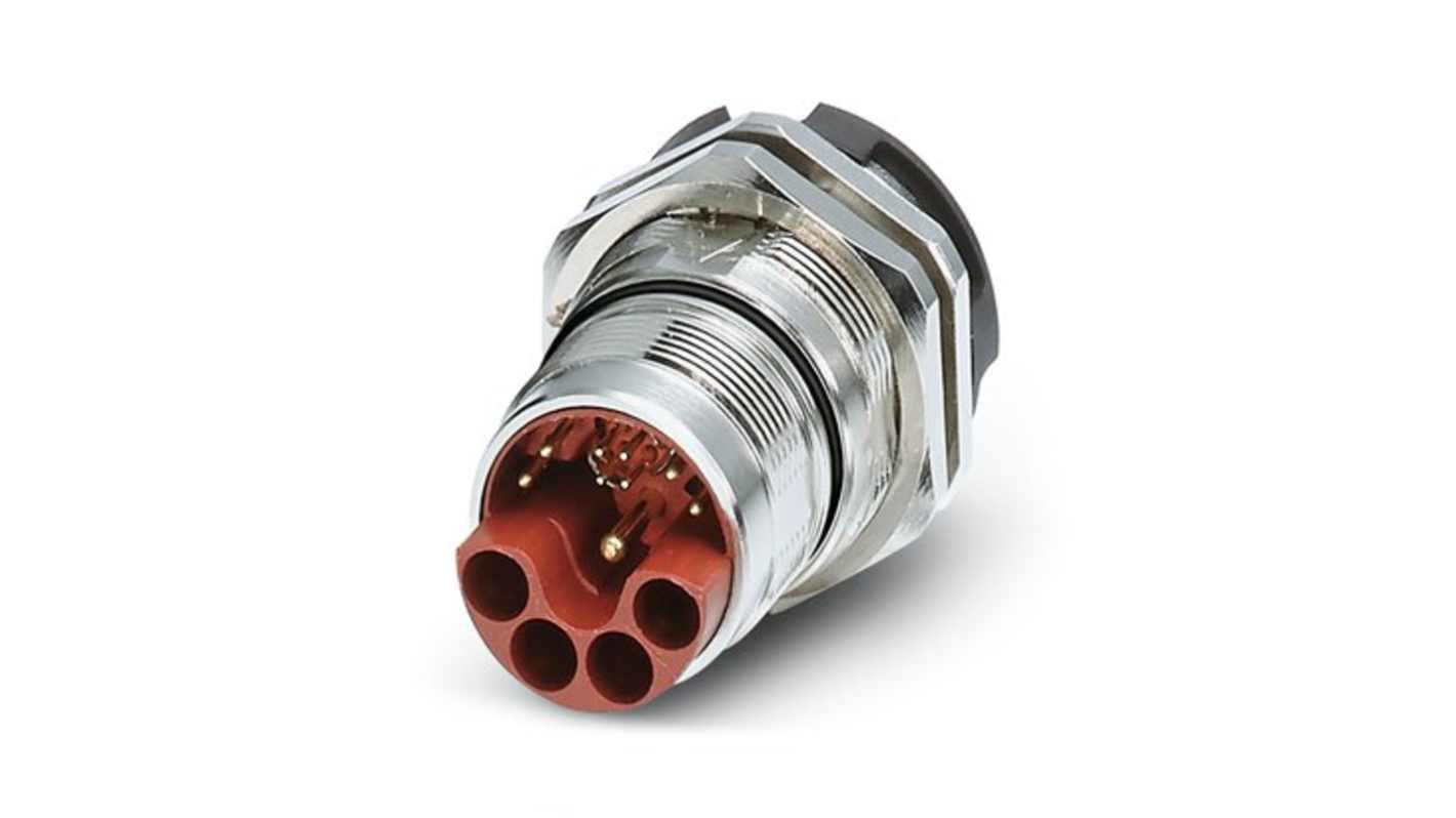 Phoenix Contact, 16272 IP67 Metal Rear Mount 3+N+PE Power Connector Plug, Rated At 30A, 630 V