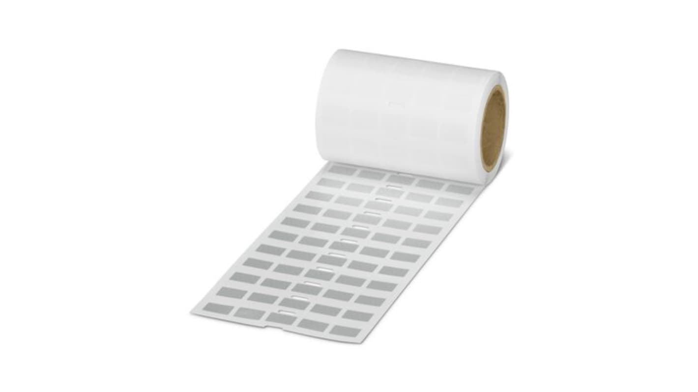 Phoenix Contact 08003 Silver Silver Print Label Roll, 15mm Width, 9mm Height, 2500Per Roll Qty