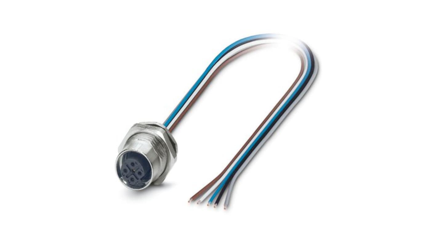 Phoenix Contact, 14196 IP65, IP67 Metal Rear Mount 5 Position Power Connector Socket, Rated At 4A, 60 V