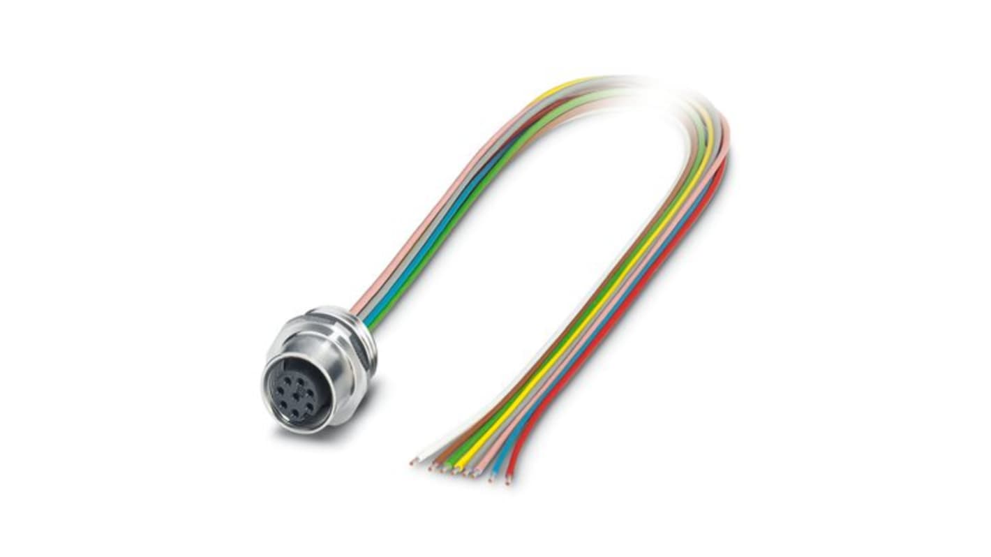 Phoenix Contact Circular Connector, 8 Contacts, Front Mount, M12 Connector, Socket, Female, IP65, IP67, IP69K, SACC