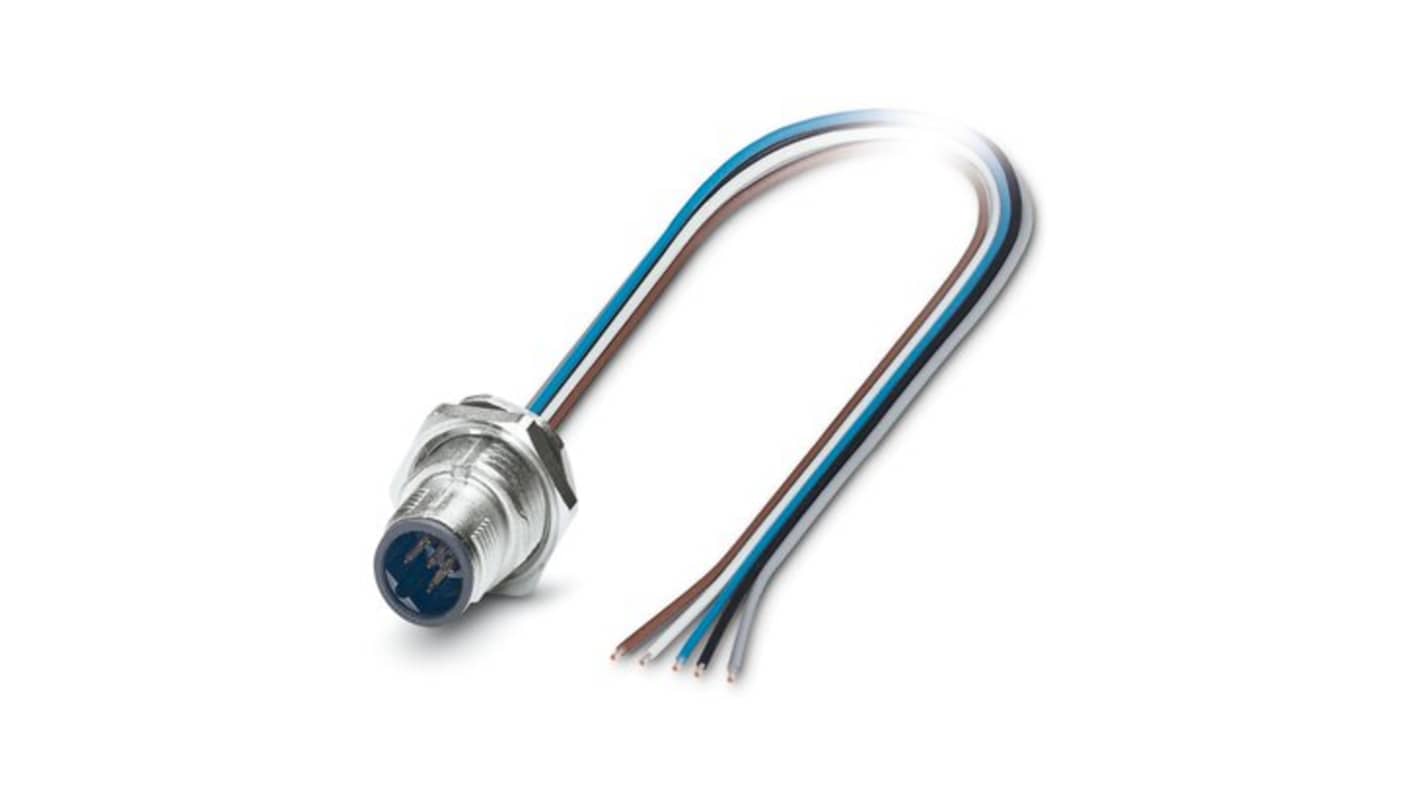 Phoenix Contact, 14196 IP65, IP67 Metal Rear Mount 5 Position Power Connector Plug, Rated At 4A, 60 V