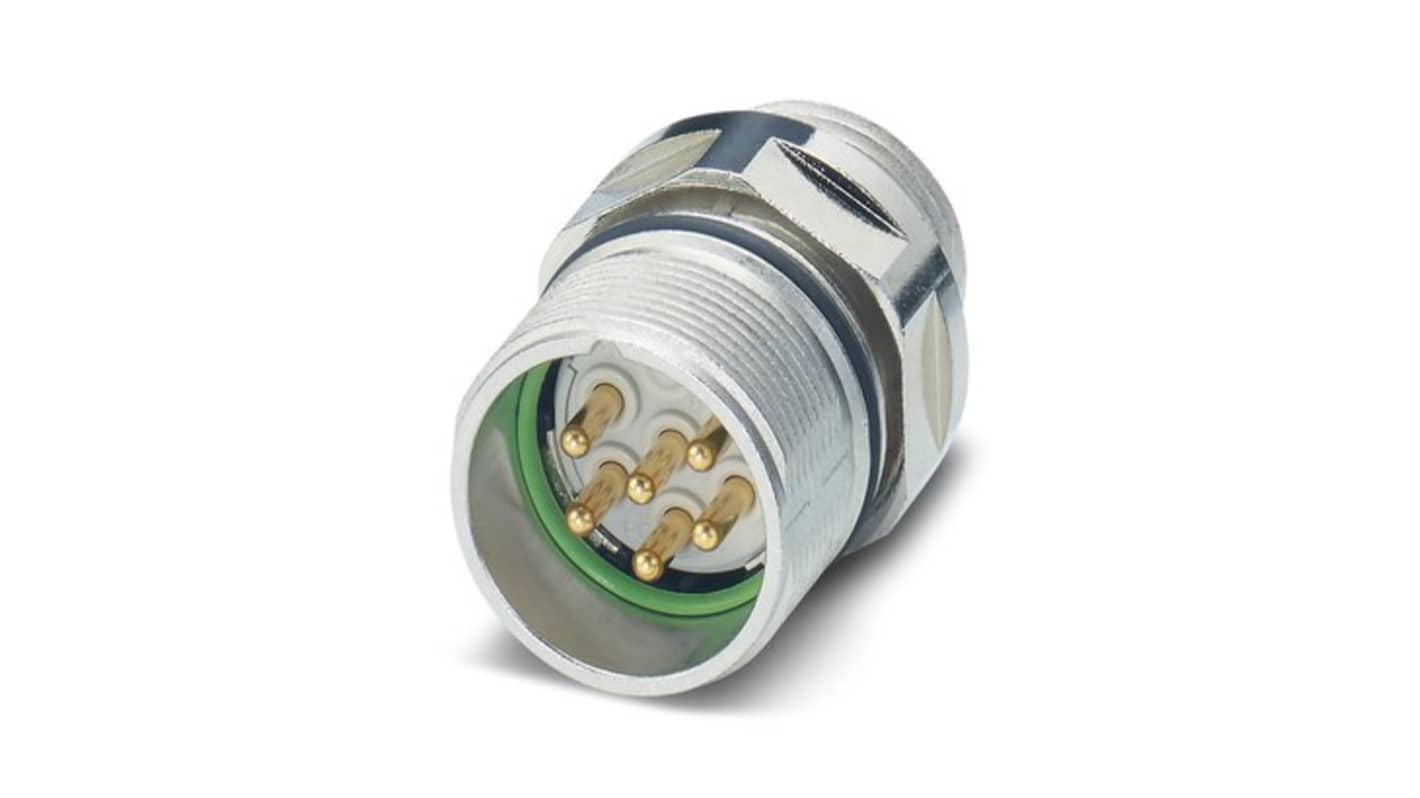 Phoenix Contact Circular Connector, 7 Contacts, Front Mount, M23 Connector, Plug, Male, IP67, CA Series