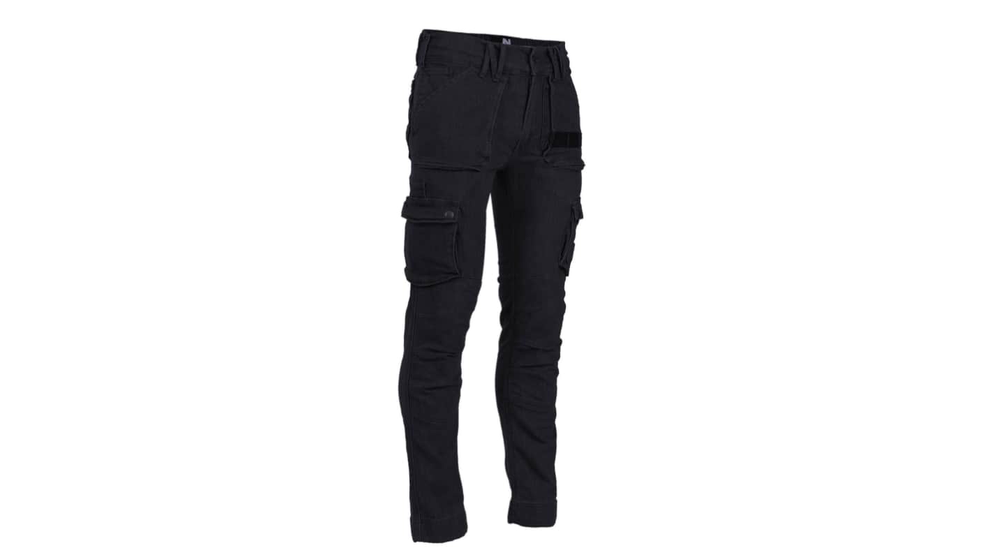 Pantaloni da lavoro USAIN Nero Cotone, elastan, poliestere, lunghezza 111.5cm Elasticizzato 31poll 78cm