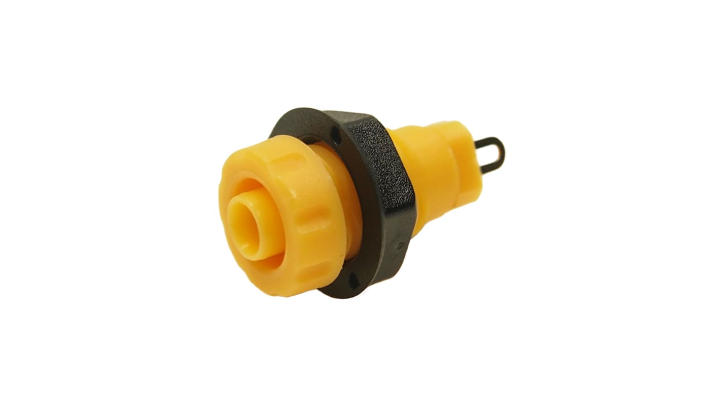 Presa a banana RS PRO, Femmina, Giallo, 30A, 4 mm
