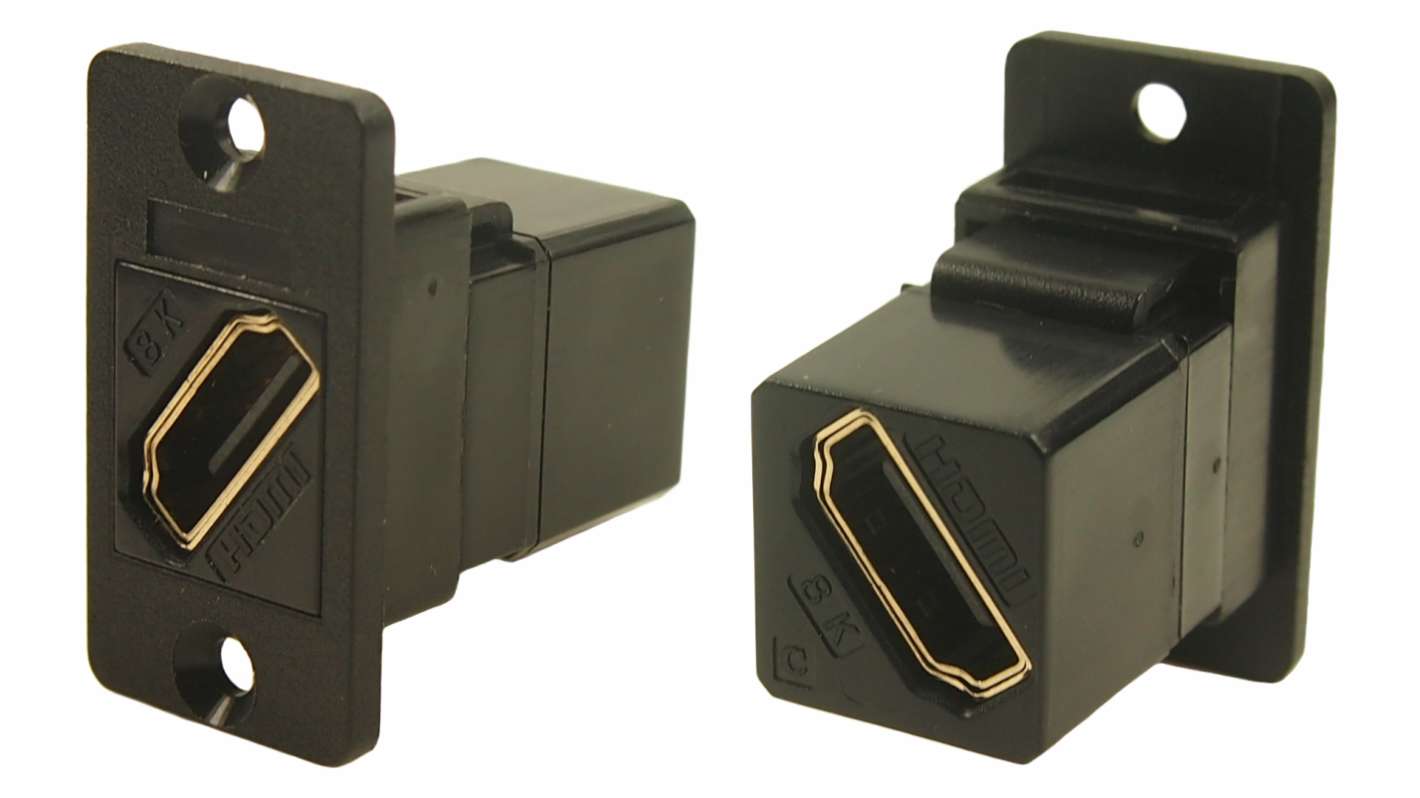 Conector HDMI Hembra a Hembra, Recto, 35.5 mm x 19 mm x 31 mm