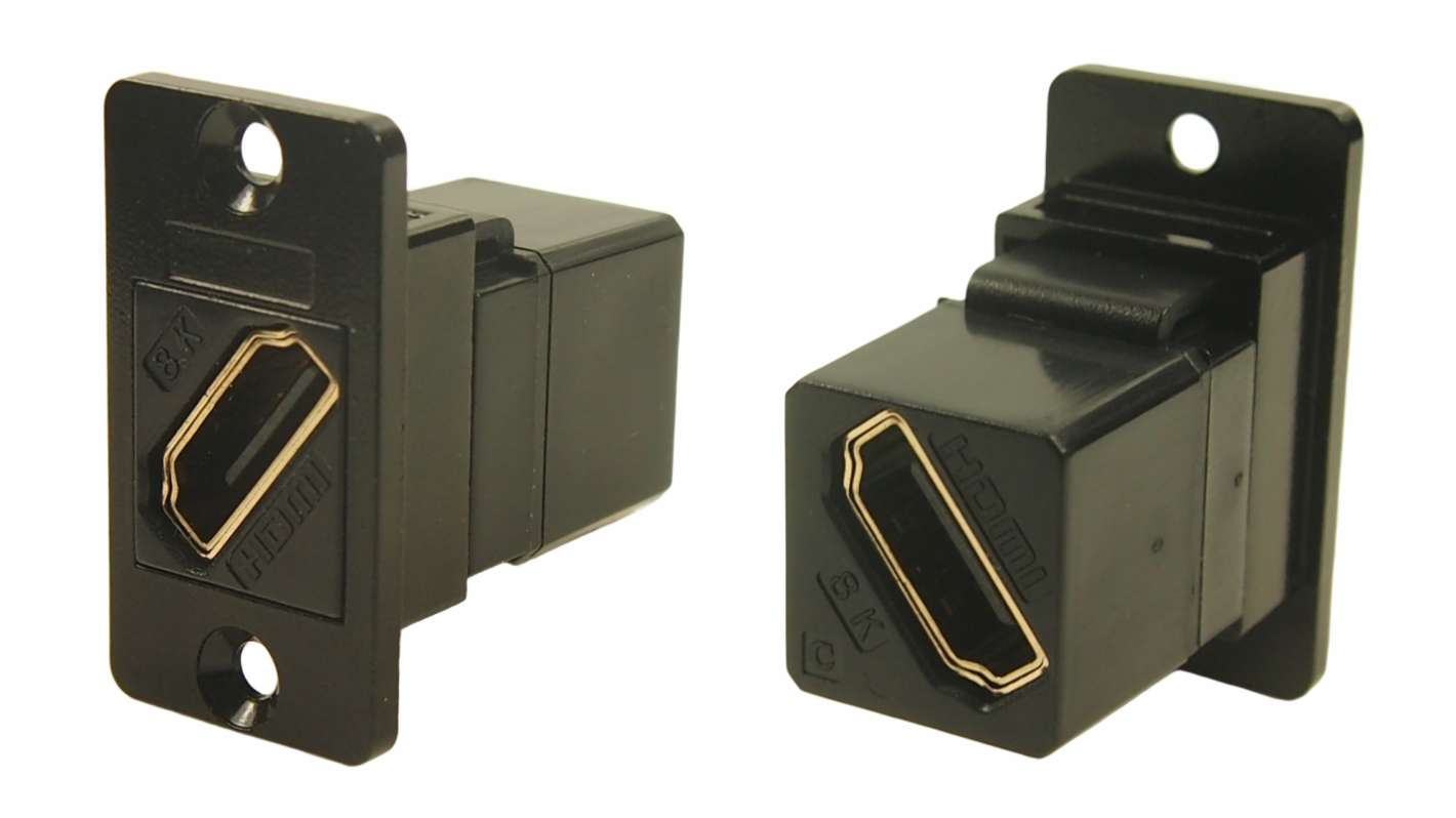RS PRO 35.5 mm x 19 mm x 31 mm 2 Way Female to Female HDMI Connector 40 V ac