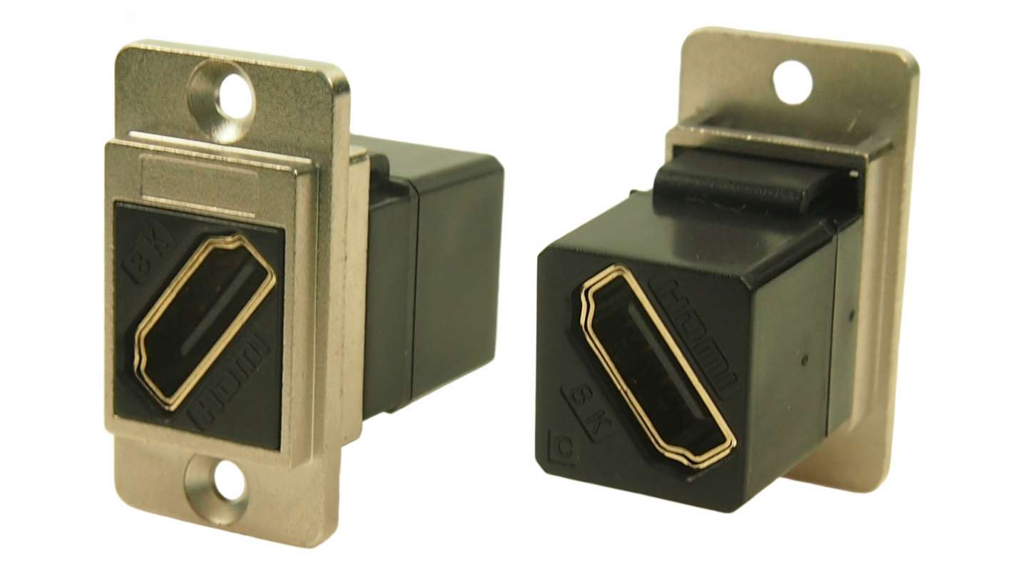Conector HDMI Hembra a Hembra, Recto, 35.3 x 29 x 19 mm