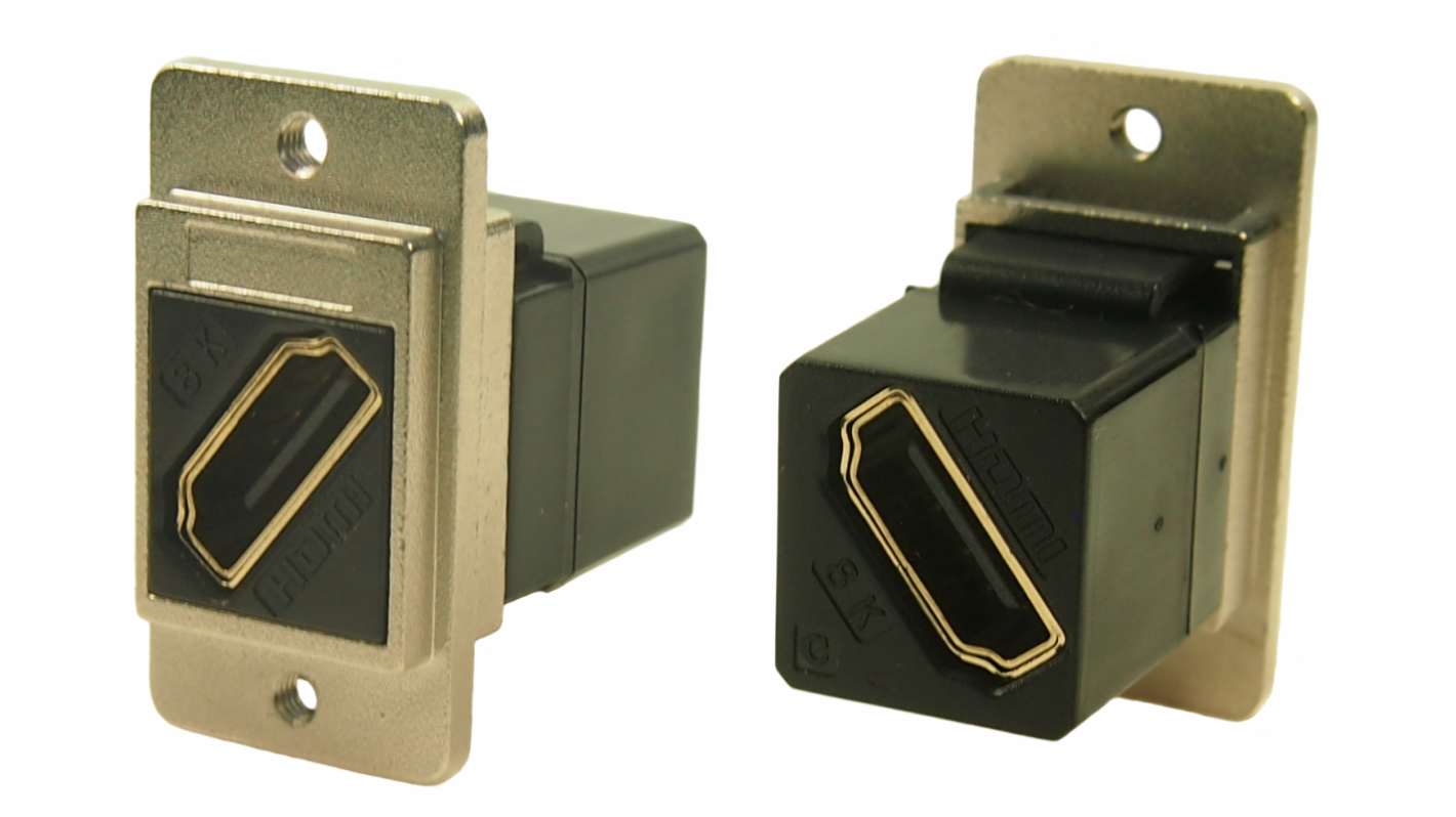 RS PRO 35.3 x 29 x 19 mm 2 Way Female to Female HDMI Connector 40 V ac