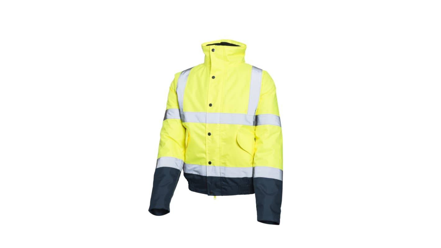 Active Gear HVFLAY Navy/Yellow Unisex Hi Vis Jacket, XXXL