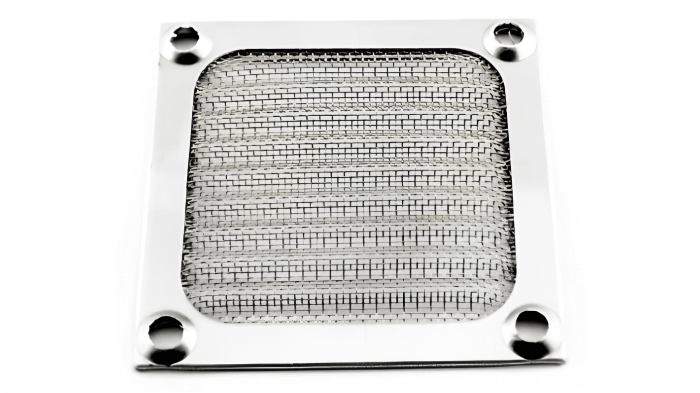 RS PRO Fan Filter for 80mm Fans, Stainless Steel Filter, Aluminium Frame, 80 x 80mm
