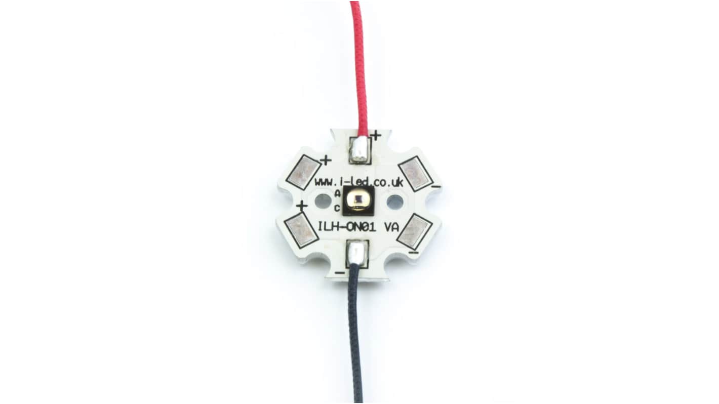 Intelligent LED Solutions2.5 → 3.1 V LED Screw Mount, OSLON Black IR Rectangle ILH-IR01-94SL-SC211-WIR200.
