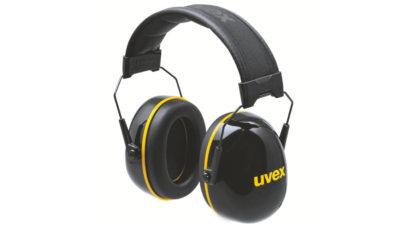 Uvex K Series Ear Defender with Ear Plug, 33dB, Black, Yellow