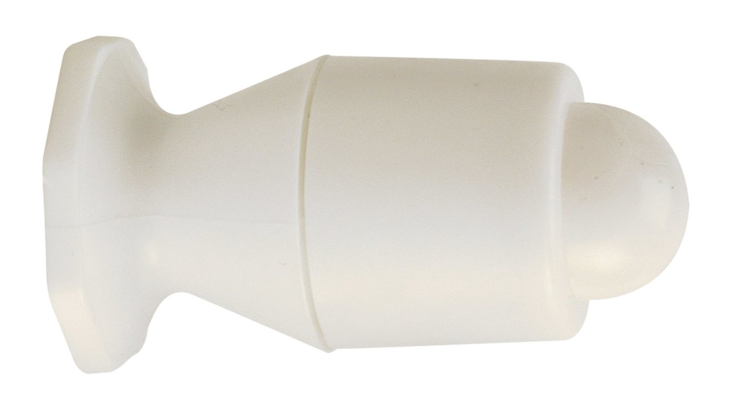 Guitel Hervieu White Polypropylene Door Stopper, 37mm Diameter, 90mm Long